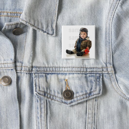 Gepersonaliseerd Foto Birthday Button (In situ)