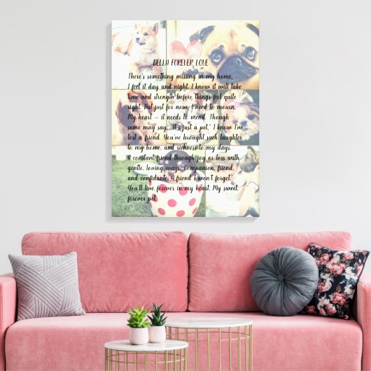Gepersonaliseerd foto-bloem canvas afdruk (Insitu (Woonkamer))