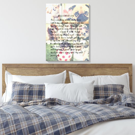 Gepersonaliseerd foto-bloem canvas afdruk (Insitu (Slaapkamer))