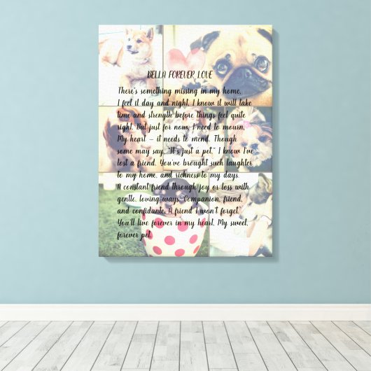 Gepersonaliseerd foto-bloem canvas afdruk (Insitu (Houten vloer))