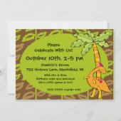 Gepersonaliseerd Foto Dino Dinosaur Birthday Uitno Kaart (Achterkant)