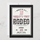 Gepersonaliseerd foto eerste rodeo meisjes 1e verj kaart (Voorkant)