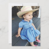 Gepersonaliseerd foto eerste rodeo meisjes 1e verj kaart (Achterkant)