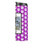 Gepersonaliseerd foto- en pootprint thermosbeker (Geroteerd rechts)