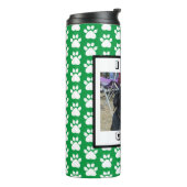 Gepersonaliseerd foto- en pootprint thermosbeker (Gedraaid links)