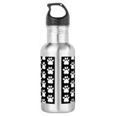 Gepersonaliseerd foto- en pootprint waterfles (Achterkant)
