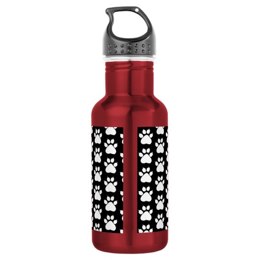 Gepersonaliseerd foto- en pootprint waterfles (Achterkant)