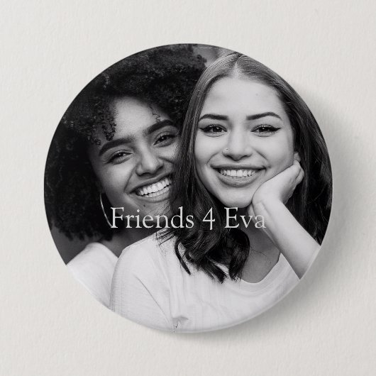 Gepersonaliseerd Foto Friends 4 Eva Ronde Button 7,6 Cm (Voorkant)
