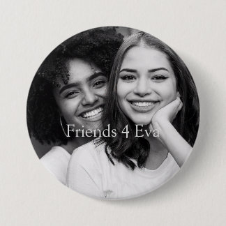 Gepersonaliseerd Foto Friends 4 Eva Ronde Button 7,6 Cm