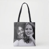 Gepersonaliseerd Foto Friends 4 Eva Tote Bag (Voorkant)