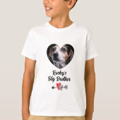 Gepersonaliseerd foto-hond grote broer T-Shirt (Voorkant)