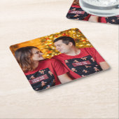 Gepersonaliseerd foto kartonnen onderzetters (Schuin)