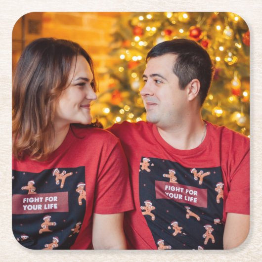 Gepersonaliseerd foto kartonnen onderzetters (Voorkant)