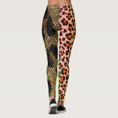 Gepersonaliseerd foto Leopard Wild Cat Pattern Ani Leggings (Achterkant)