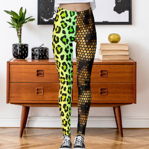 Gepersonaliseerd foto Leopard Wild Cat Pattern Ani Leggings