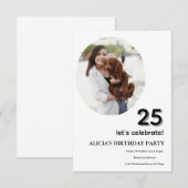 Gepersonaliseerd foto lijst 25ste verjaardag kaart (Voorkant / Achterkant)