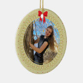 Gepersonaliseerd foto-Lijst Afstuderen Gift Keramisch Ornament (Rechts)