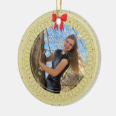 Gepersonaliseerd foto-Lijst Afstuderen Gift Keramisch Ornament (Links)
