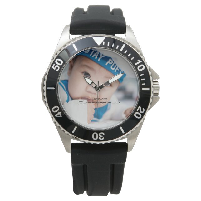 Gepersonaliseerd foto-Mannen Horloge (Voorkant)