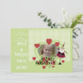 Gepersonaliseerd Foto Merry Kerstmis Kaart toevoeg (Staand voorkant)