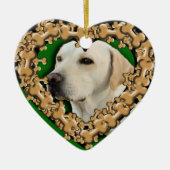 Gepersonaliseerd Foto met Dog Botten Ornament (Voorkant)