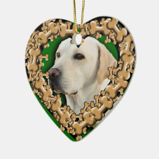 Gepersonaliseerd Foto met Dog Botten Ornament (Links)