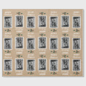 Gepersonaliseerd foto met prettige kerst - Kraft Cadeaupapier (Vlak)