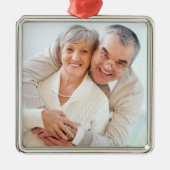 Gepersonaliseerd foto Metalen Ornament (Voorkant)