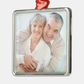 Gepersonaliseerd foto Metalen Ornament (Links)
