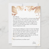 Gepersonaliseerd Foto Moederdag Floral Flat Kaart (Achterkant)