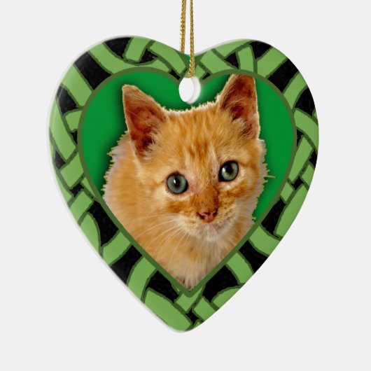 Gepersonaliseerd Foto op Heart Shaped Ornament (Rechts)