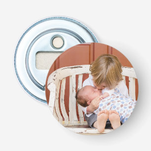 Gepersonaliseerd foto persoonlijk button flesopener