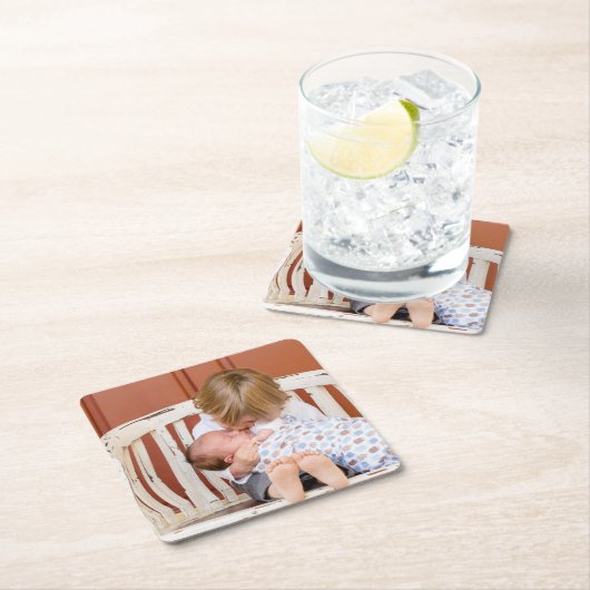 Gepersonaliseerd foto persoonlijk kartonnen onderzetters (Insitu)
