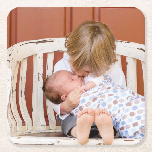 Gepersonaliseerd foto persoonlijk kartonnen onderzetters (Voorkant)