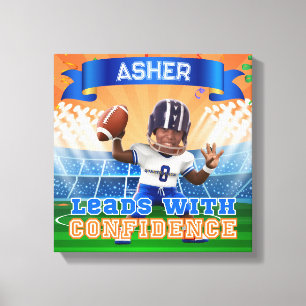 Gepersonaliseerd Foto Quarterback American Footbal Canvas Afdruk