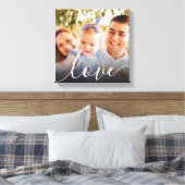 Gepersonaliseerd foto-script Liefde Canvas Afdruk (Insitu (Slaapkamer))