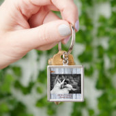 Gepersonaliseerd Foto Sleutelhanger White Wash Woo (Hand)