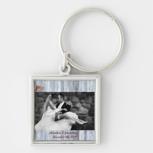 Gepersonaliseerd Foto Sleutelhanger White Wash Woo (Voorkant)