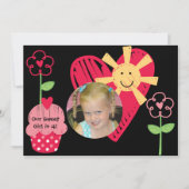Gepersonaliseerd Foto Sweet Treat Birthday Invitat Kaart (Voorkant)