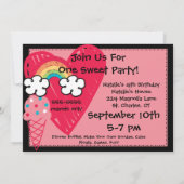 Gepersonaliseerd Foto Sweet Treat Birthday Invitat Kaart (Achterkant)