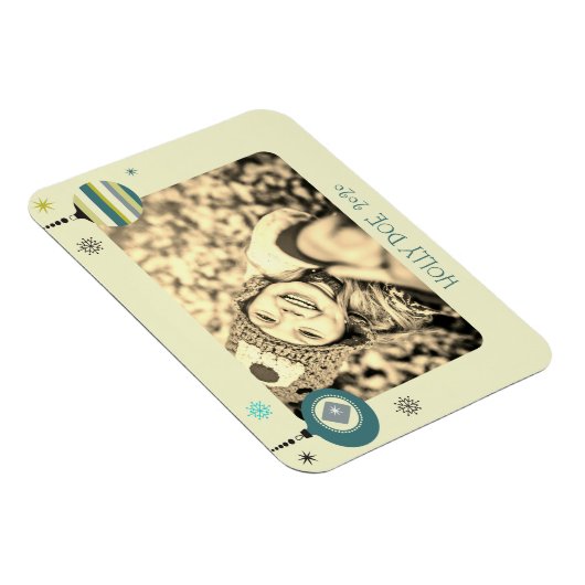 Gepersonaliseerd fotobericht voor kerstmis magneet (Rechterzijde)
