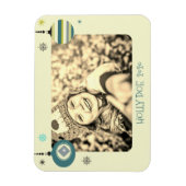 Gepersonaliseerd fotobericht voor kerstmis magneet (Verticaal)