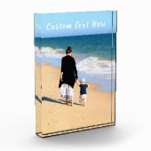 Gepersonaliseerd Fotoblok Cadeau met Eigen Tekst (Links)
