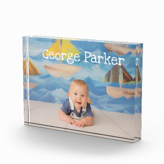 gepersonaliseerd fotoblok met naam (Rechts)