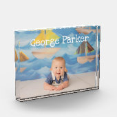 gepersonaliseerd fotoblok met naam (Links)