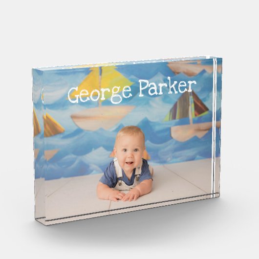 gepersonaliseerd fotoblok met naam (Links)