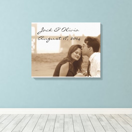 Gepersonaliseerd fotocanvas canvas afdruk (Insitu (Houten vloer))