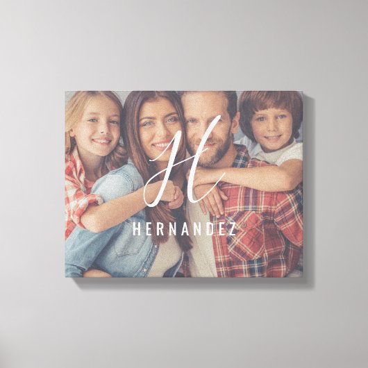 Gepersonaliseerd fotocanvas van Monogram Canvas Afdruk (Voorkant)