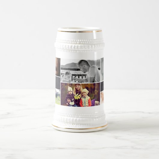 Gepersonaliseerd, Fotocollage Beer Stein Bierpul (Center)