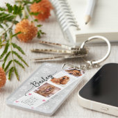 Gepersonaliseerd fotocollage Dog Memorial Sleutelhanger (Voorkant Rechts)